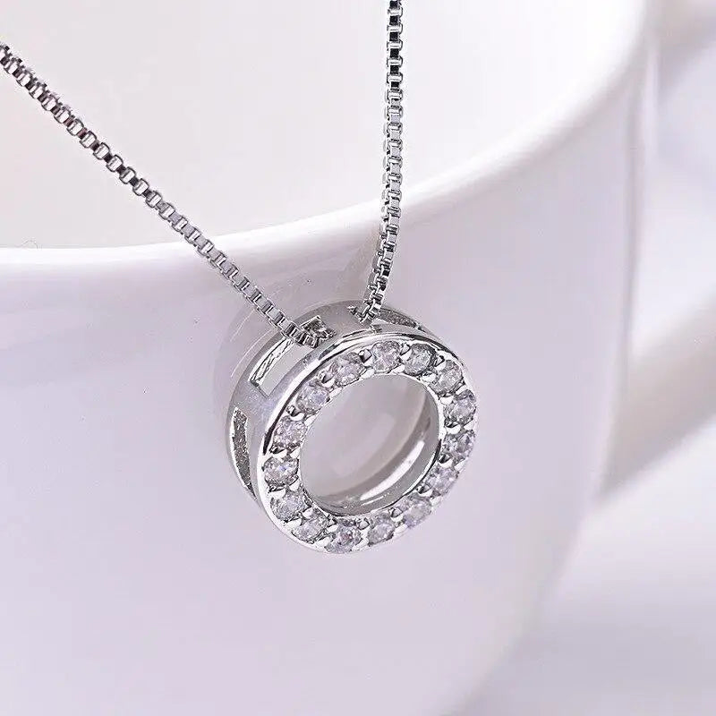 Elegant Sparkling Cubic Zirconia Necklace – 45cm
