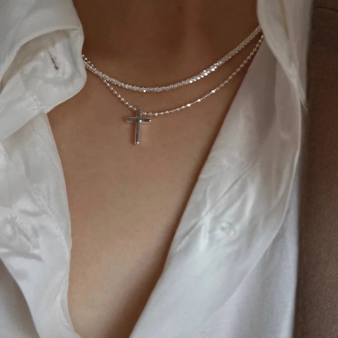 Elegant Double Layer Classic Chain Necklace for Women – Timeless Minimalist Jewellery UK