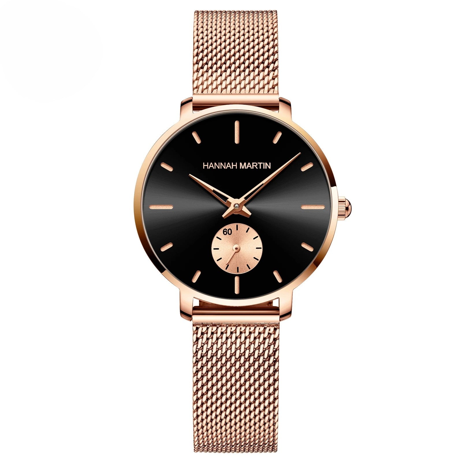 Classic Round Dial Mesh Strap Watch – Multiple Colours