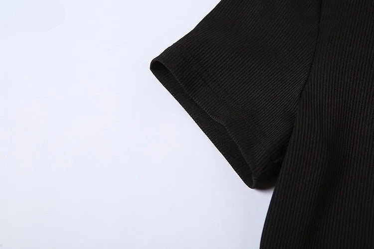 Chic Black Polo Midi Dress – Effortless Fit, Elegant Mood