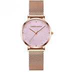 Hannah Martin Rose Gold Mesh Watch – Elegant Women’s Luxury Timepiece
