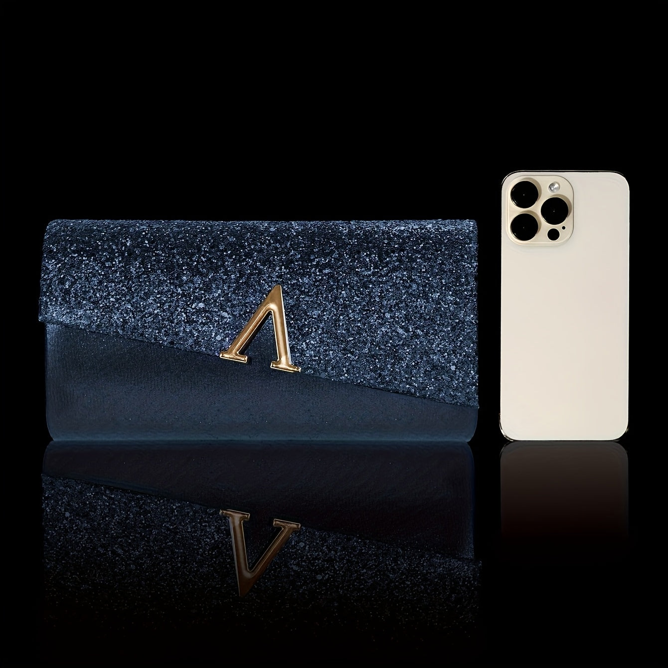 Blue & Gold Luxury Jewellery & Clutch Set – Necklace, Earrings, Bracelet & Evening Bag