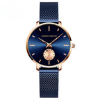 Classic Round Dial Mesh Strap Watch – Multiple Colours