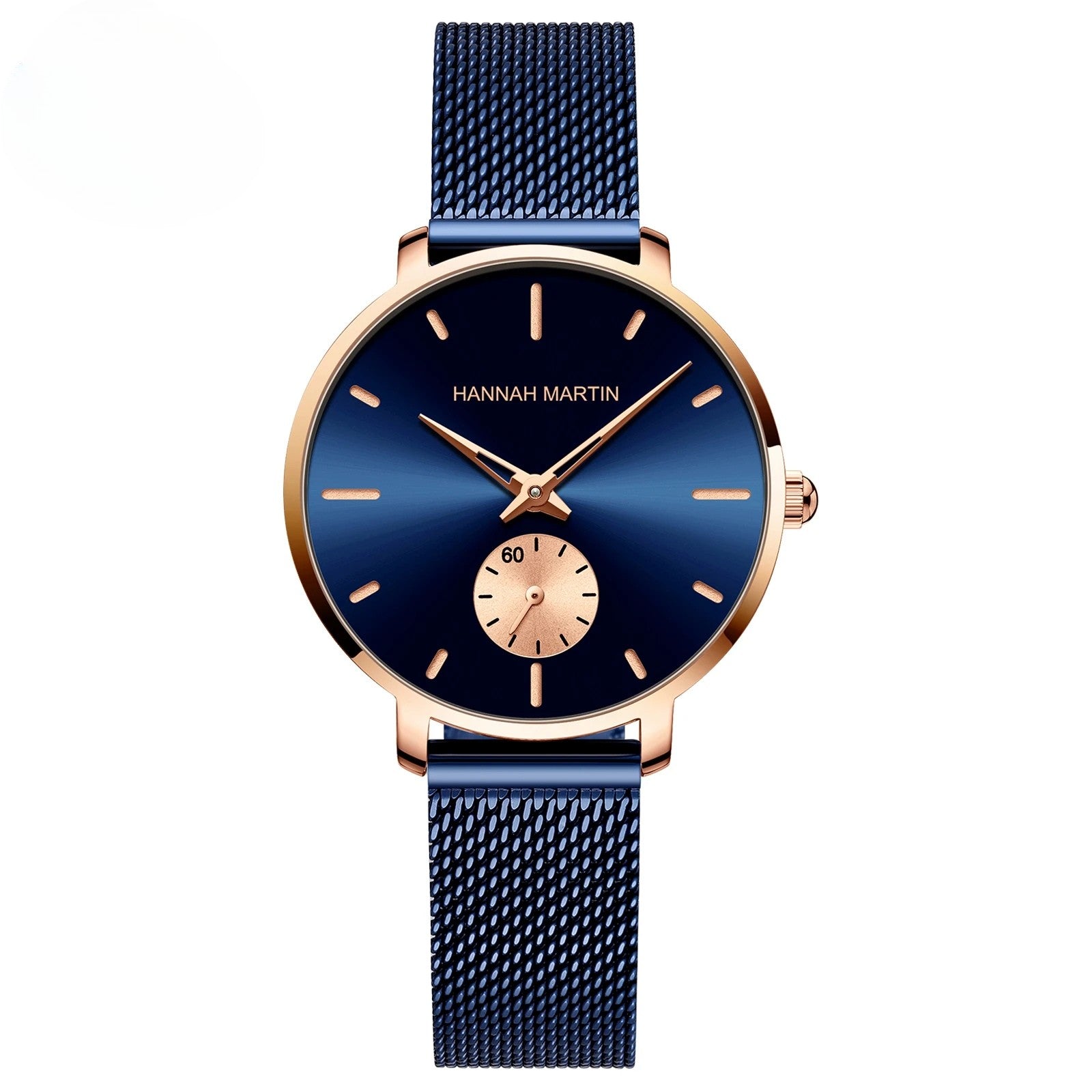 Classic Round Dial Mesh Strap Watch – Multiple Colours