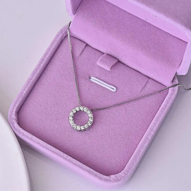Elegant Sparkling Cubic Zirconia Necklace – 45cm
