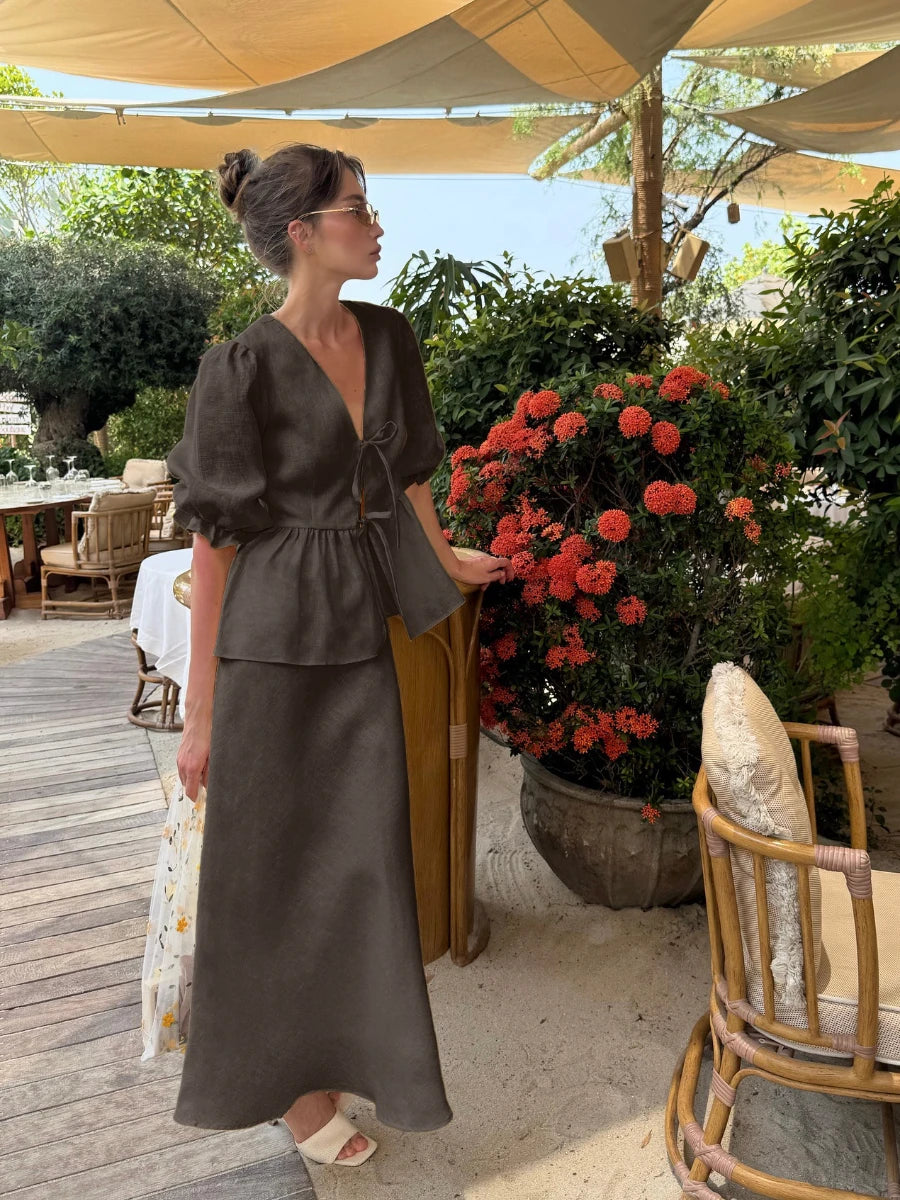 Elegant Women’s Midi Dress for Spring & Summer