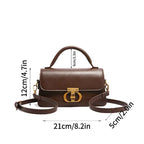 Timeless Elegance Structured Shoulder Bag – Black & Brown