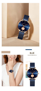 Classic Round Dial Mesh Strap Watch – Multiple Colours