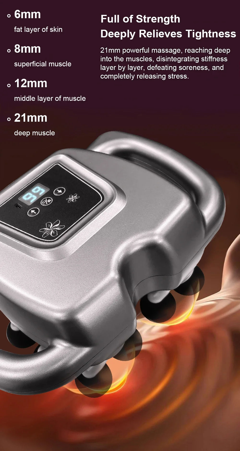 Elegant Multi-Point Heated Massager