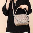 Structured Women's Handbag – Elegant Faux Leather with Inner Storage