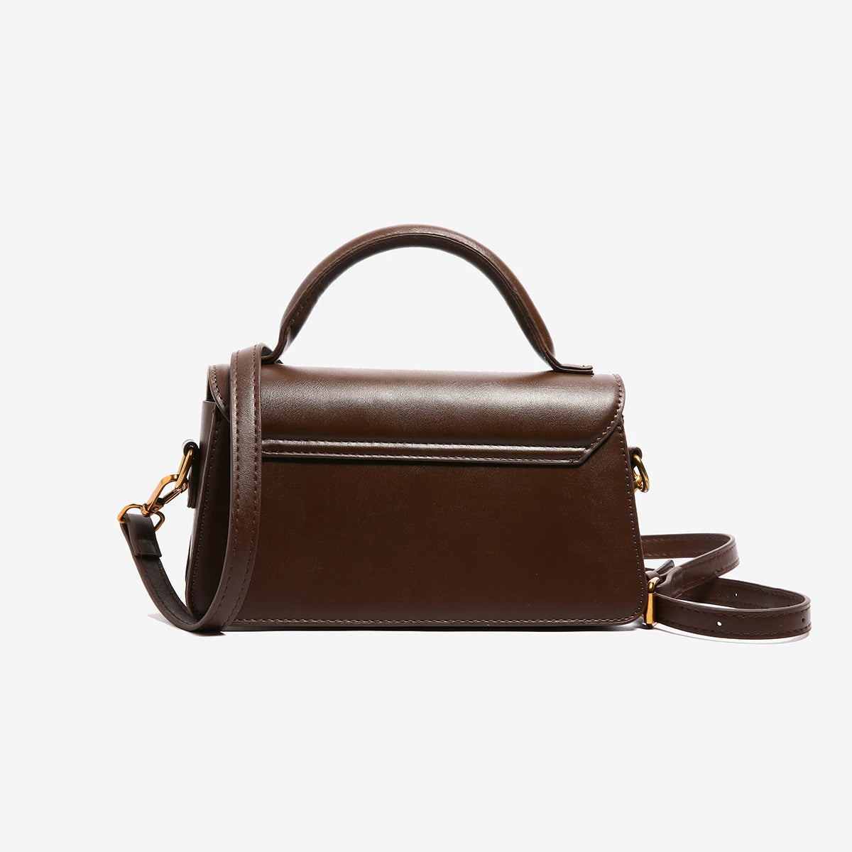 Timeless Elegance Structured Shoulder Bag – Black & Brown