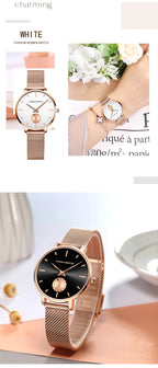 Classic Round Dial Mesh Strap Watch – Multiple Colours