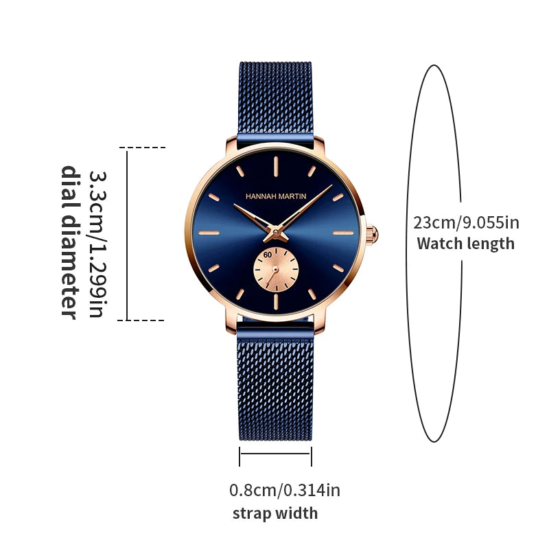 Classic Round Dial Mesh Strap Watch – Multiple Colours