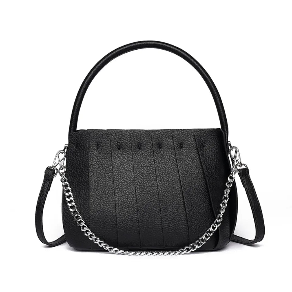 Structured Women's Handbag – Elegant Faux Leather with Inner Storage
