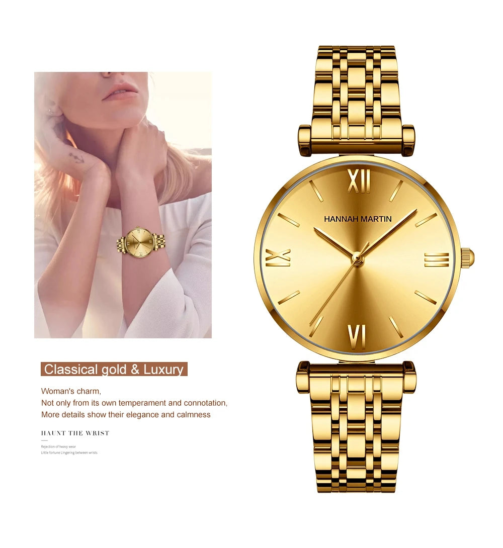 Hannah Martin Classic Two-Tone Watch – Sophisticated & Timeless