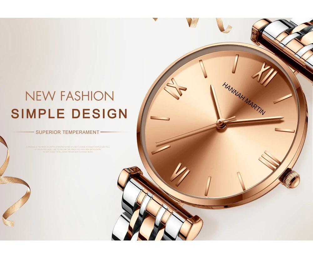 Hannah Martin Classic Two-Tone Watch – Sophisticated & Timeless