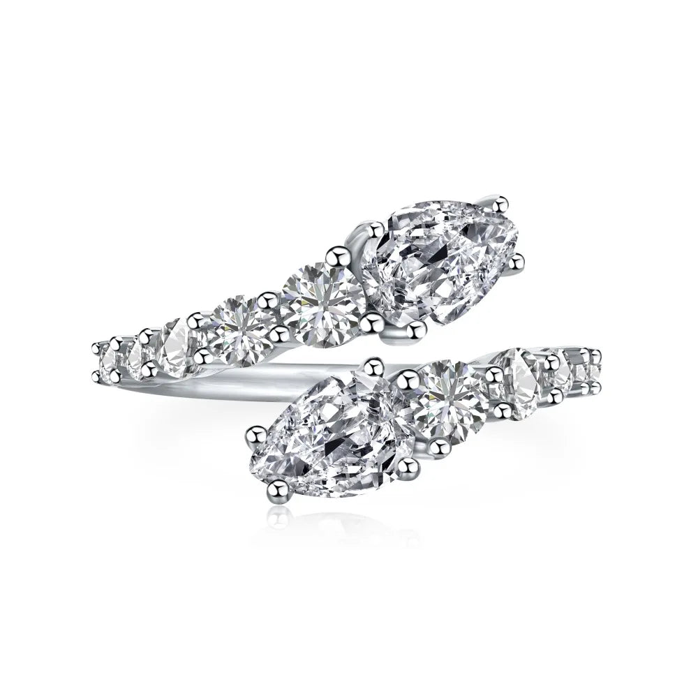 Unique Design Silver Color Adjustable Fashion Ring for Women