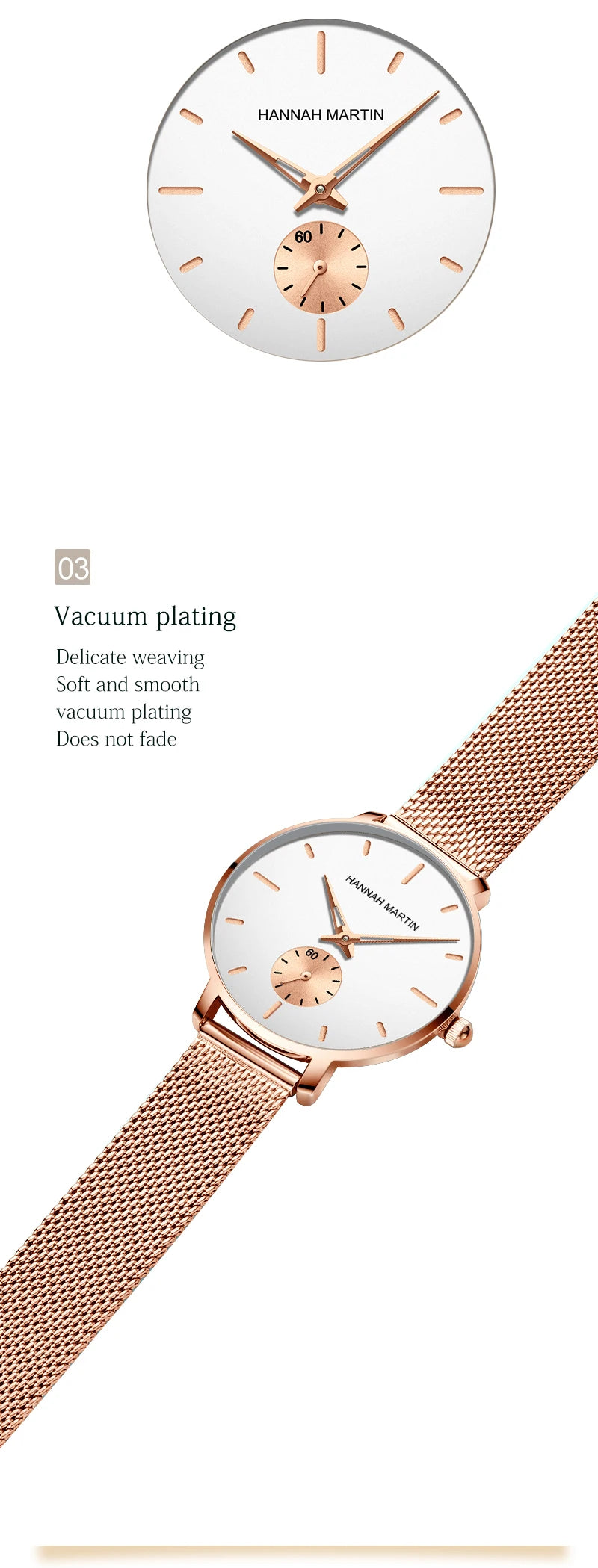 Classic Round Dial Mesh Strap Watch – Multiple Colours