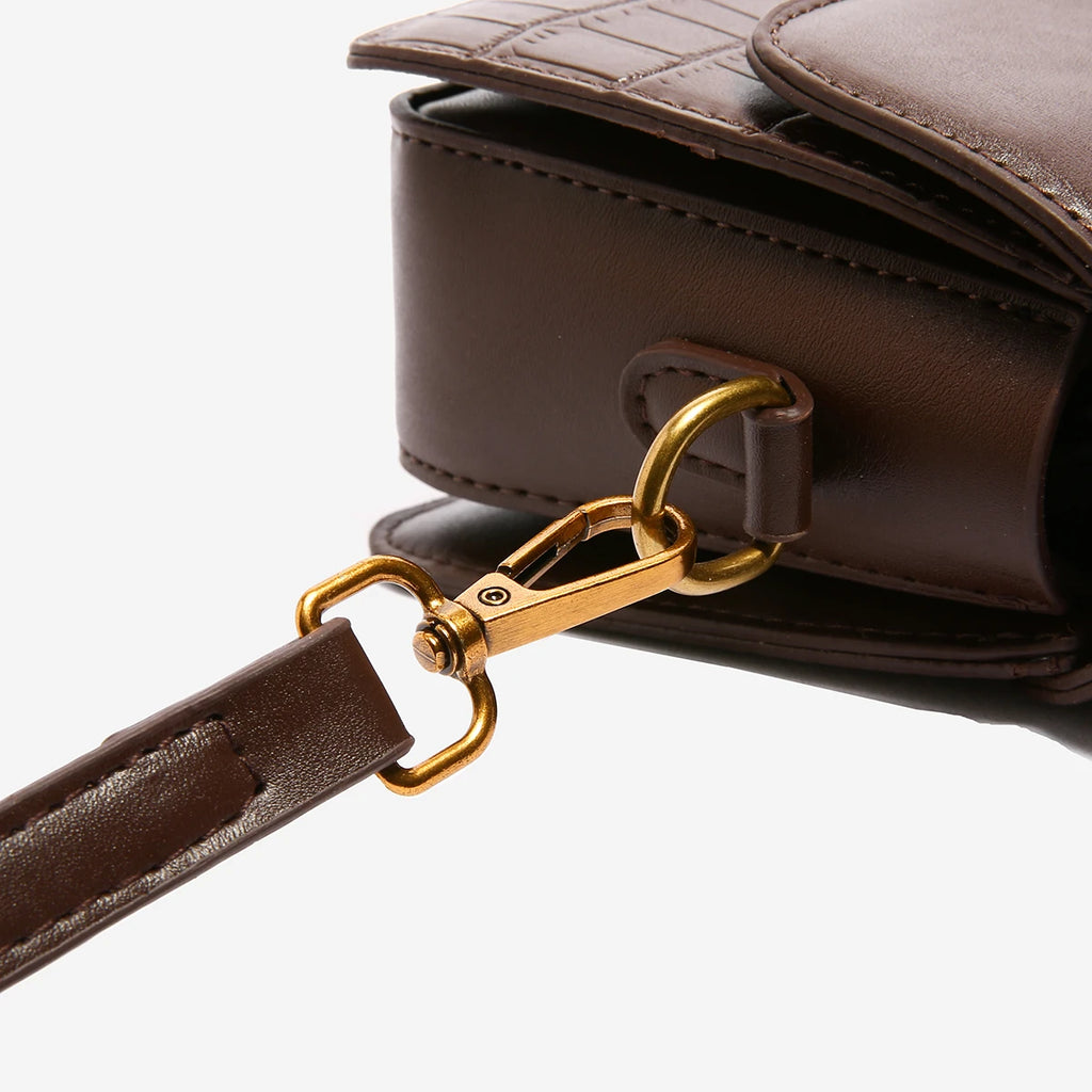 Timeless Elegance Structured Shoulder Bag – Black & Brown