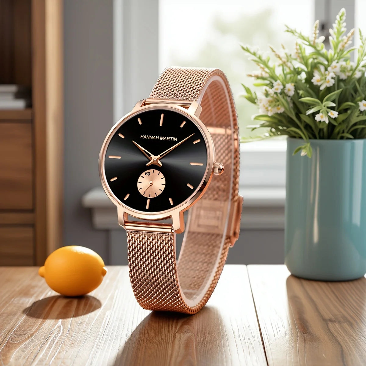 Classic Round Dial Mesh Strap Watch – Multiple Colours