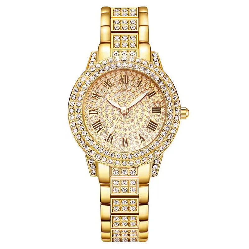 Luxury Crystal Women’s Watch - Gold, Rose Gold & Silver