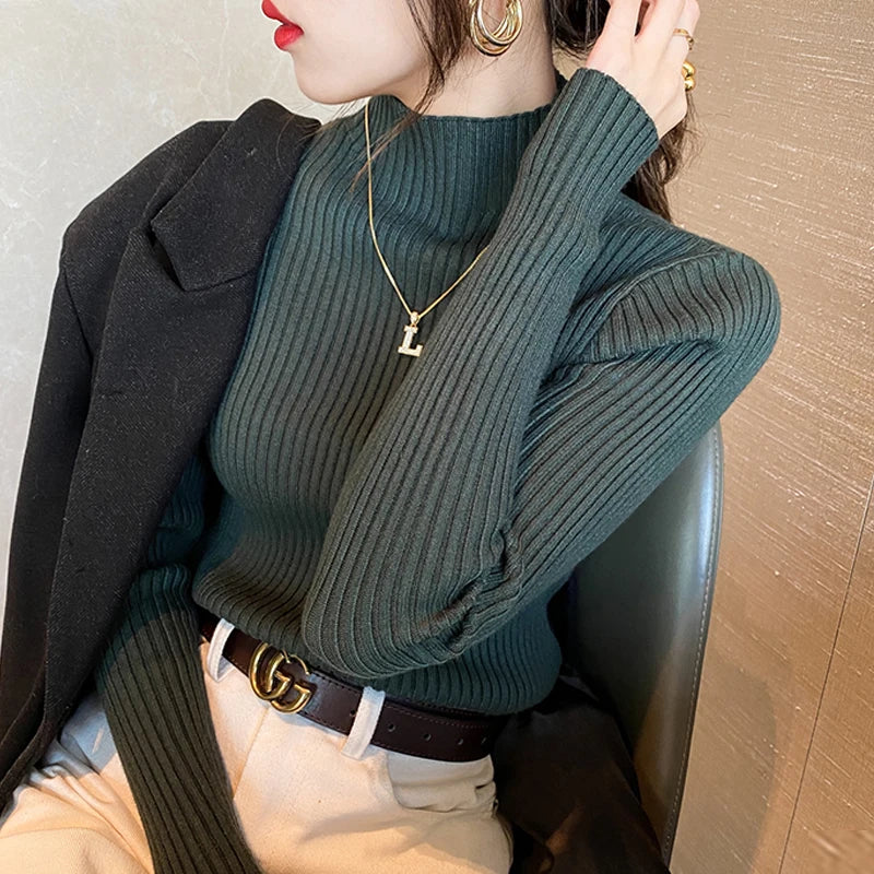 Ribbed Knit Long Sleeve Top – Chic Warmth & Effortless Style for Autumn & Winter