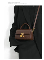 Timeless Elegance Structured Shoulder Bag – Black & Brown