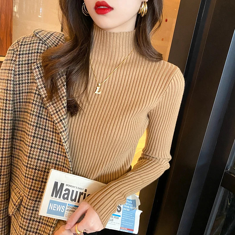 Ribbed Knit Long Sleeve Top – Chic Warmth & Effortless Style for Autumn & Winter