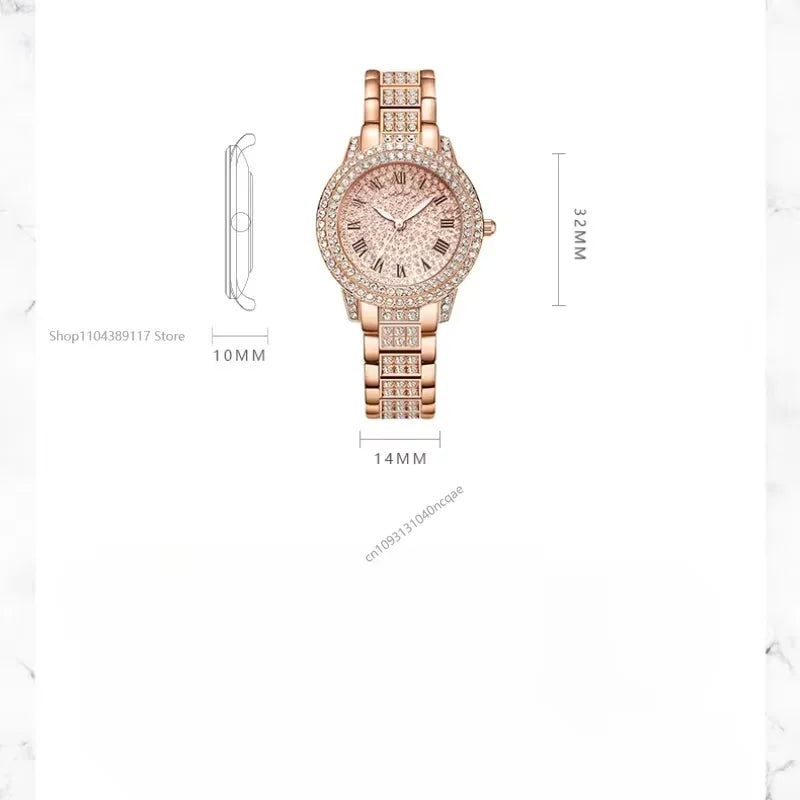 Luxury Crystal Women’s Watch - Gold, Rose Gold & Silver