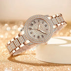 Luxury Crystal Women’s Watch - Gold, Rose Gold & Silver