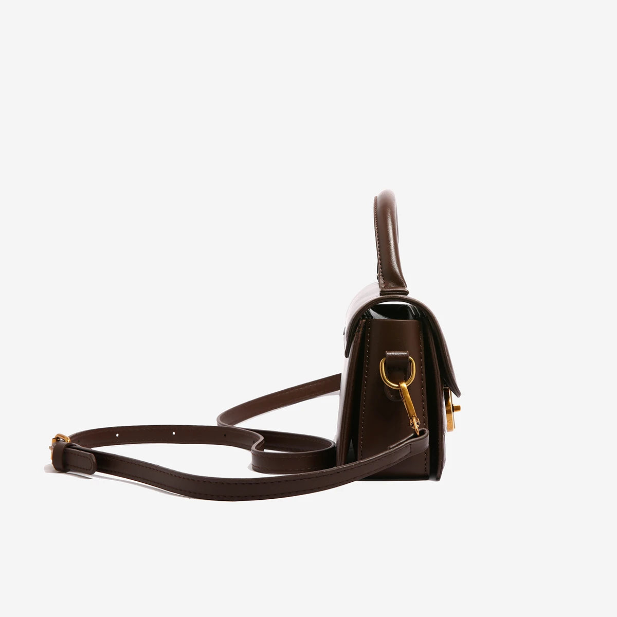 Timeless Elegance Structured Shoulder Bag – Black & Brown