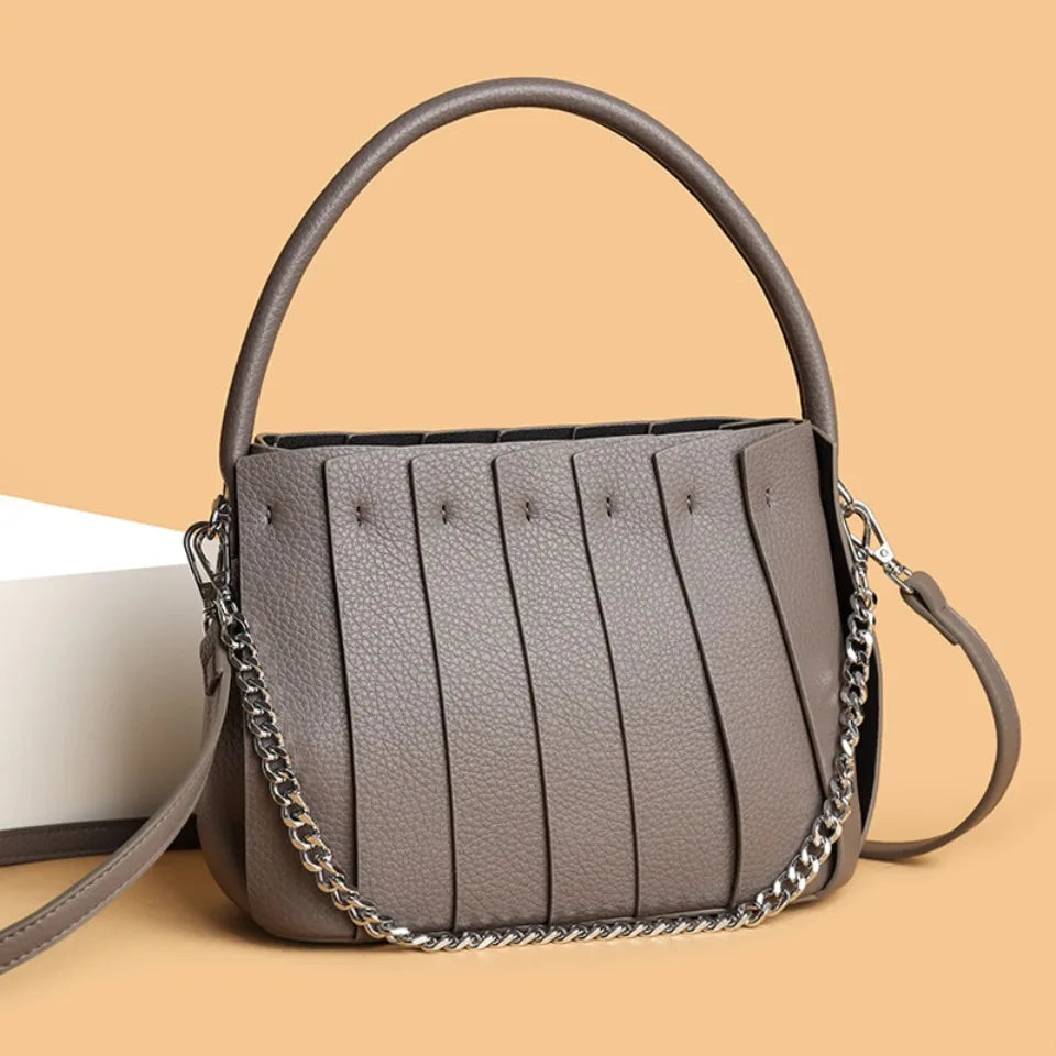 Structured Women's Handbag – Elegant Faux Leather with Inner Storage
