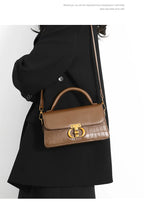 Timeless Elegance Structured Shoulder Bag – Black & Brown