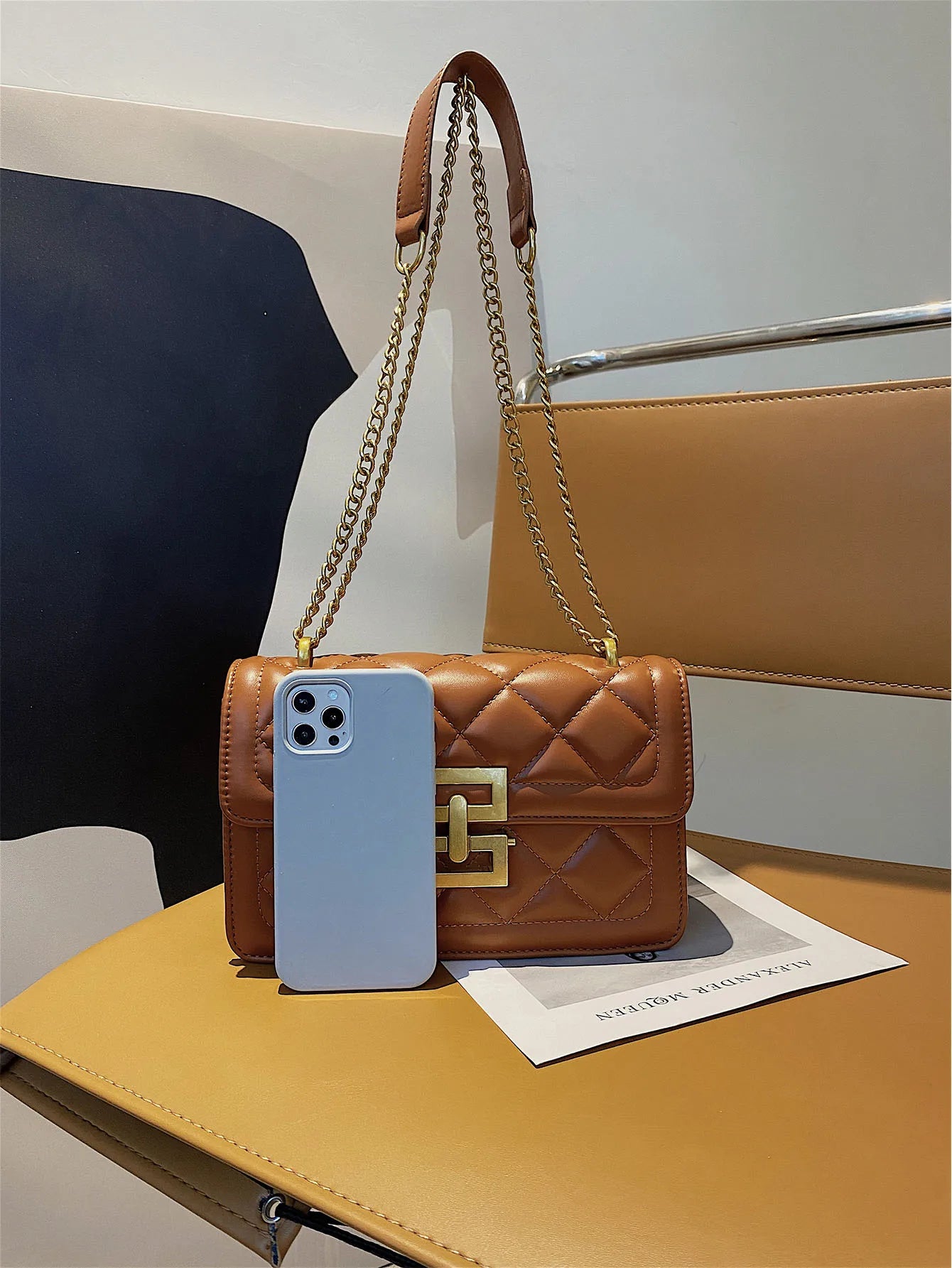 Elegant Quilted Chain Bag
