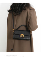 Timeless Elegance Structured Shoulder Bag – Black & Brown