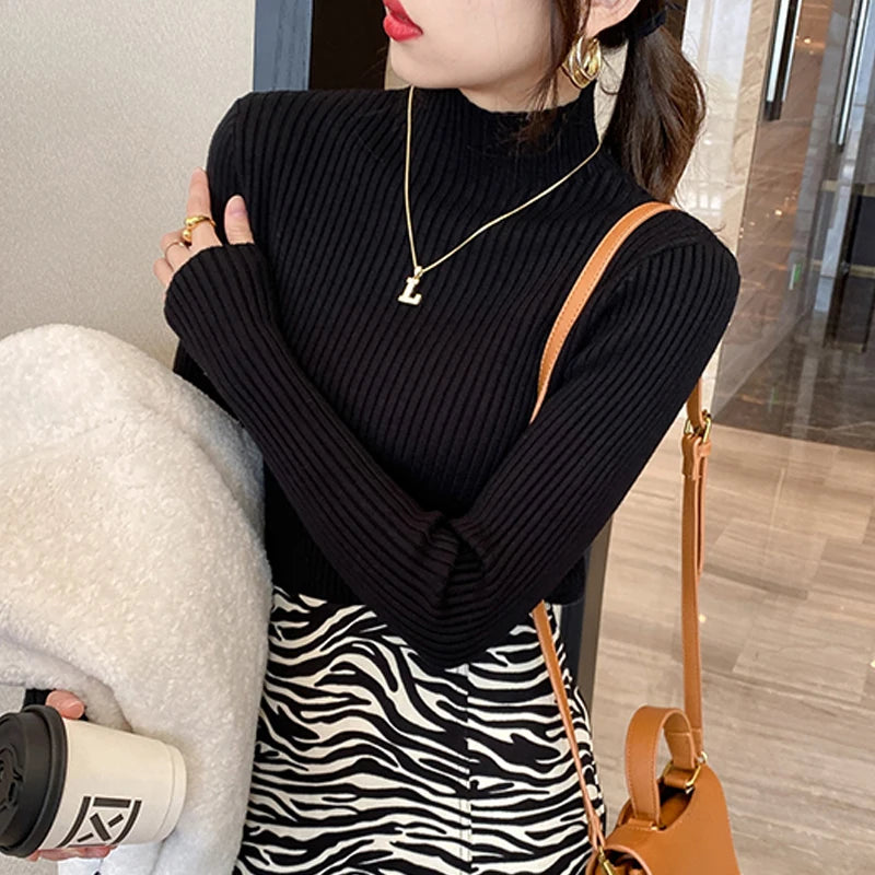 Ribbed Knit Long Sleeve Top – Chic Warmth & Effortless Style for Autumn & Winter