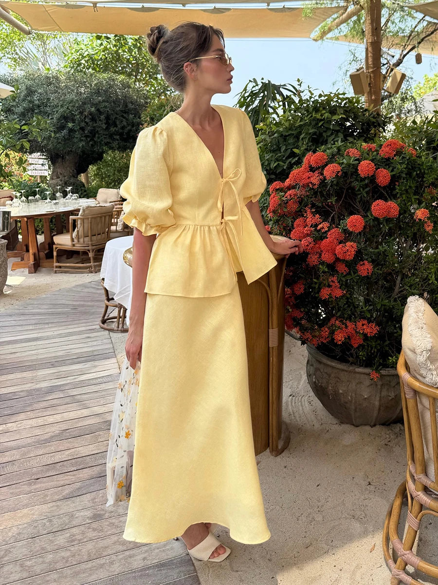 Elegant Women’s Midi Dress for Spring & Summer