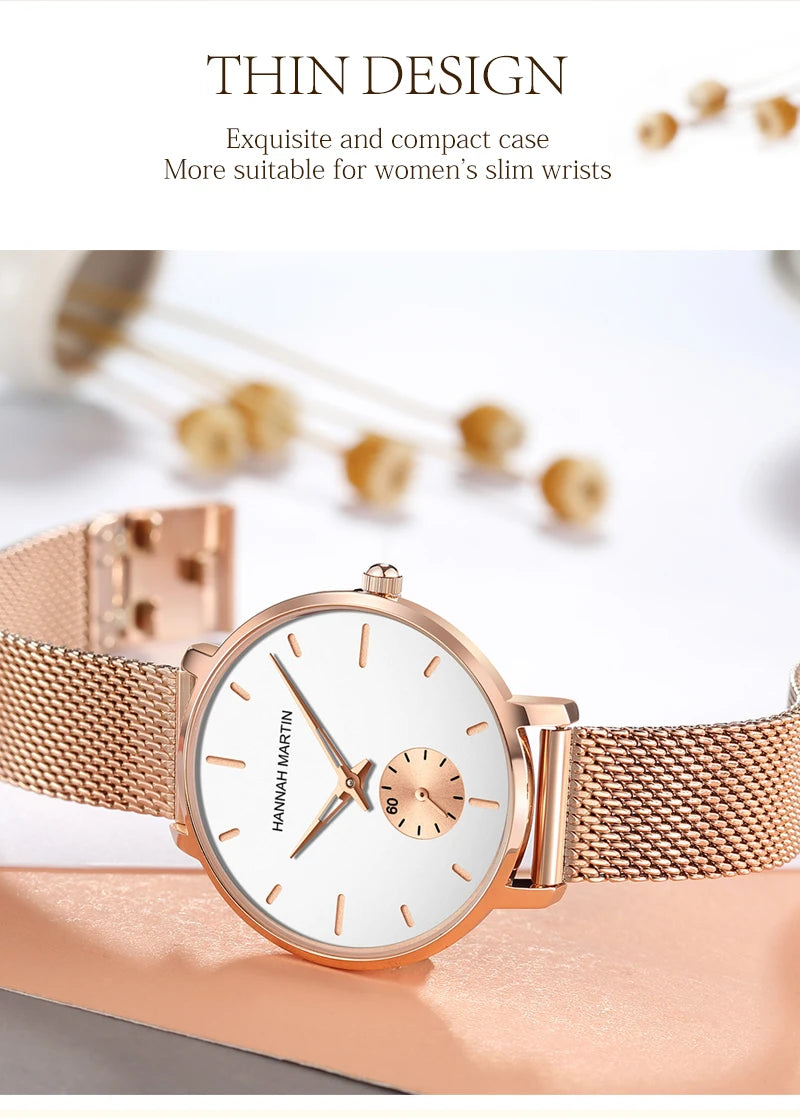 Classic Round Dial Mesh Strap Watch – Multiple Colours