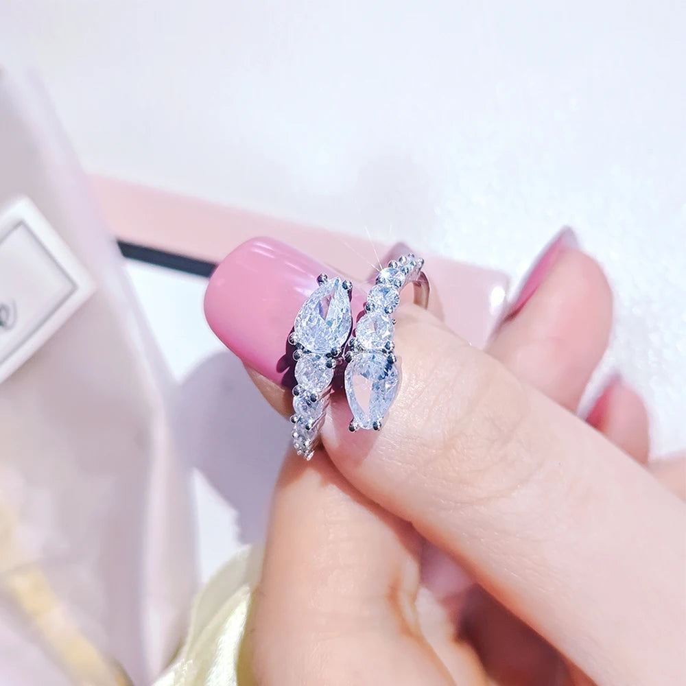 Unique Design Silver Color Adjustable Fashion Ring for Women