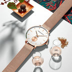 Classic Round Dial Mesh Strap Watch – Multiple Colours