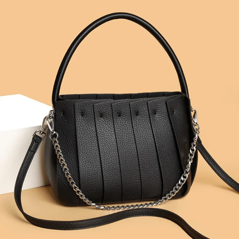 Structured Women's Handbag – Elegant Faux Leather with Inner Storage