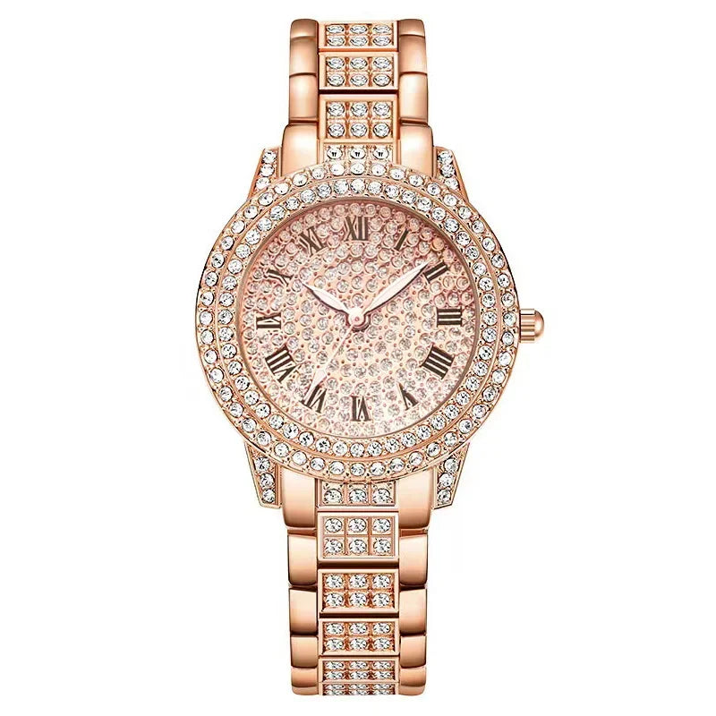 Luxury Crystal Women’s Watch - Gold, Rose Gold & Silver