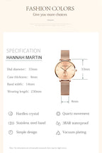 Classic Round Dial Mesh Strap Watch – Multiple Colours