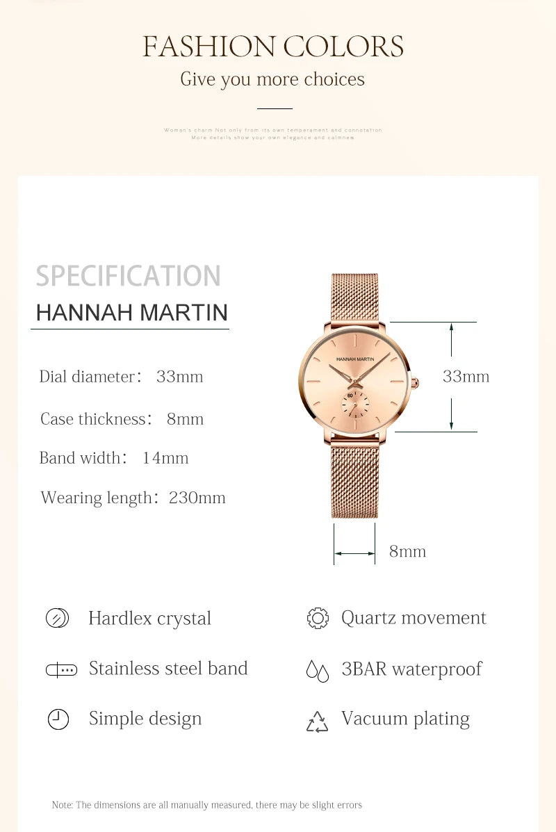 Classic Round Dial Mesh Strap Watch – Multiple Colours