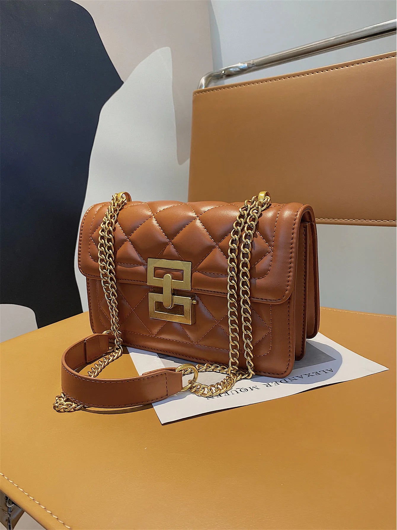 Elegant Quilted Chain Bag