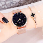 Hannah Martin Rose Gold Mesh Watch – Elegant Women’s Luxury Timepiece