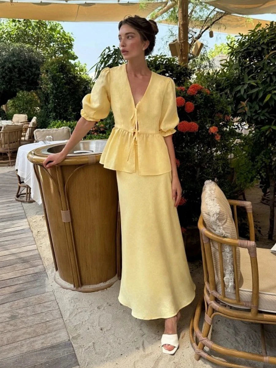Elegant Women’s Midi Dress for Spring & Summer