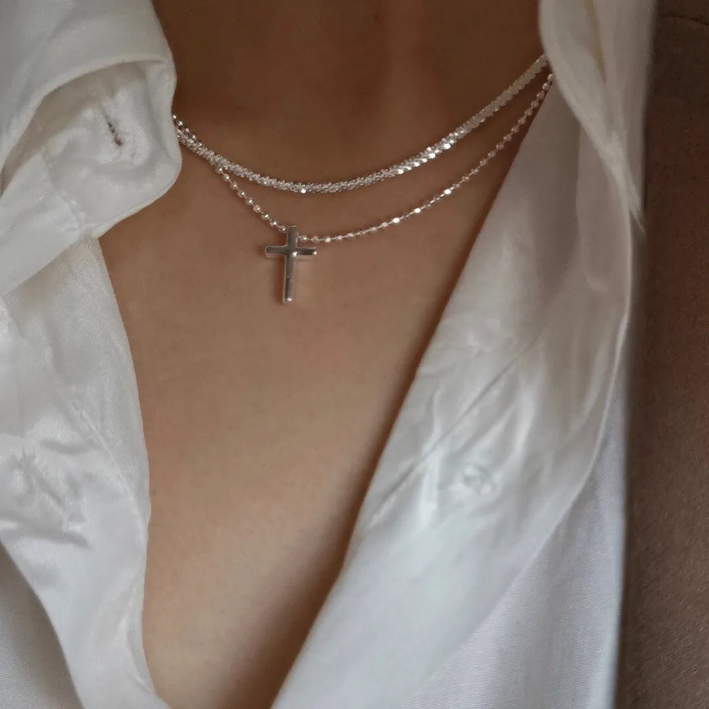 Elegant Double Layer Classic Chain Necklace for Women – Timeless Minimalist Jewellery UK