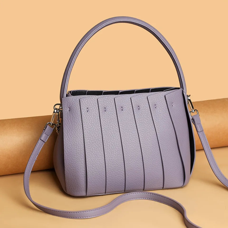 Structured Women's Handbag – Elegant Faux Leather with Inner Storage