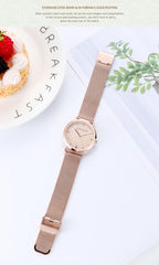 Hannah Martin Rose Gold Mesh Watch – Elegant Women’s Luxury Timepiece